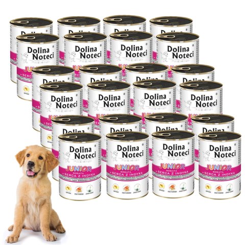 Dolina Noteci Junior bogata w serca z indyka 24 x 400 g + DARMOWA WYSYŁKA! Dolina Noteci Junior bogata w serca z indyka 24 x 400 g + DARMOWA WYSYŁKA!