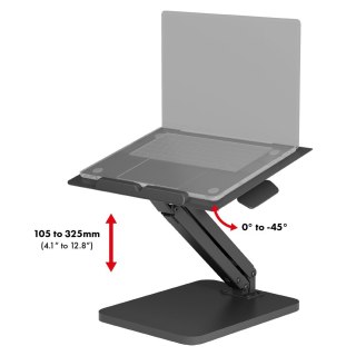 MACLEAN PODSTAWKA BIURKOWA NA MONITOR LUB LAPTOP, SPRĘŻYNA GAZOWA, DO PRACY STOJĄCO SIEDZĄCEJ, CZARNA MC-493