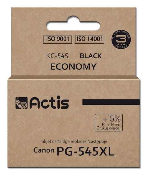Actis KC-545 Tusz (zamiennik do Canon PG-545XL; Supreme; 15 ml; 207 stron; czarny). Actis KC-545 Tusz (zamiennik do Canon PG-545XL; Supreme; 15 ml; 207 stron; czarny).