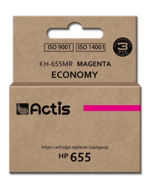 Actis KH-655MR Tusz (zamiennik HP 655 CZ111AE; Standard; 12 ml; czerwony) Actis KH-655MR Tusz (zamiennik HP 655 CZ111AE; Standard; 12 ml; czerwony)