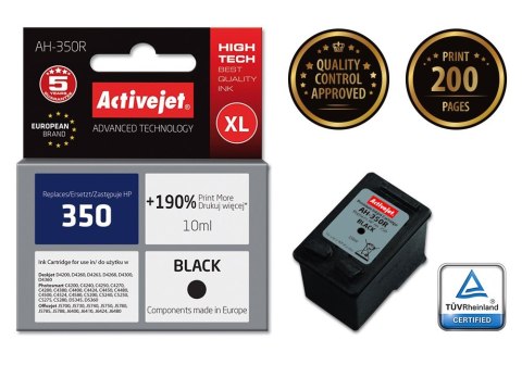 Activejet AH-350R Tusz (zamiennik HP 350 CB335EE; Premium; 10 ml; czarny) Activejet AH-350R Tusz (zamiennik HP 350 CB335EE; Premium; 10 ml; czarny)