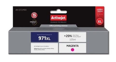 Activejet AH-971MRX Tusz (zamiennik HP 971XL CN627AE; Premium; 100 ml; czerwony) Activejet AH-971MRX Tusz (zamiennik HP 971XL CN627AE; Premium; 100 ml; czerwony)