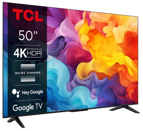 Telewizor TCL 50P655 LED 50" 4K Ultra HD Google TV Dolby Vision DVB-T2 Czarn