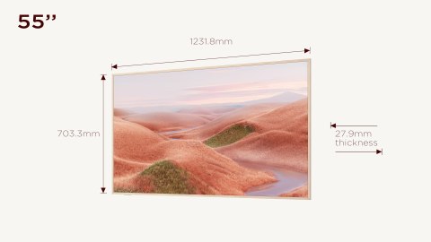 Telewizor TCL NXTFrame 55A300W QLED 55'' 4K Ultra HD 144Hz Google TV Dolby Vision IQ Biały