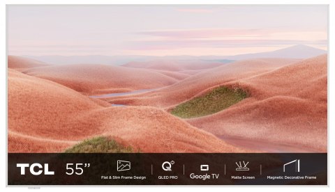 Telewizor TCL NXTFrame 55A300W QLED 55'' 4K Ultra HD 144Hz Google TV Dolby Vision IQ Biały