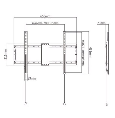 GEMBIRD UCHWYT ŚCIENNY LCD 37-80 VESA MAX 600 X 400MM, DO 70KG GEMBIRD UCHWYT ŚCIENNY LCD 37-80 VESA MAX 600 X 400MM, DO 70KG