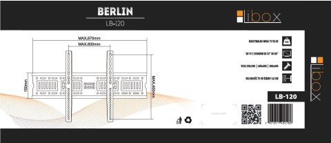Uchwyt ścienny do telewizora Libox Berlin LB-120 (ścienne; 37" - 70"; max. 50kg) Uchwyt ścienny do telewizora Libox Berlin LB-120 (ścienne; 37" - 70"; max. 50kg)