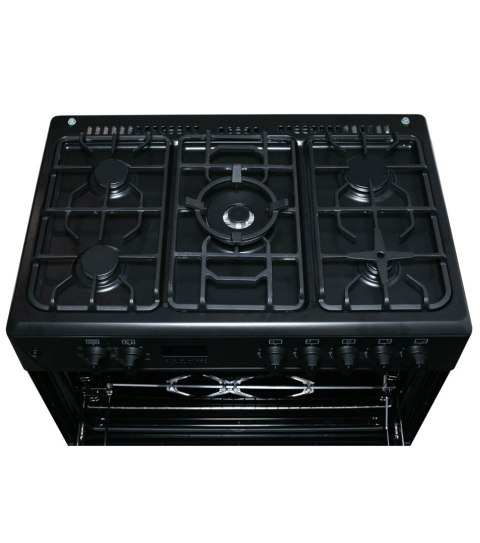 Kuchnia gazowo-elektryczna Ravanson KWGE-K90 CHEF MODERN BLACK (Płyta gazowa; Piekarnik elektryczny; 900mm) Kuchnia gazowo-elektryczna Ravanson KWGE-K90 CHEF MODERN BLACK (Płyta gazowa; Piekarnik elektryczny; 900mm)
