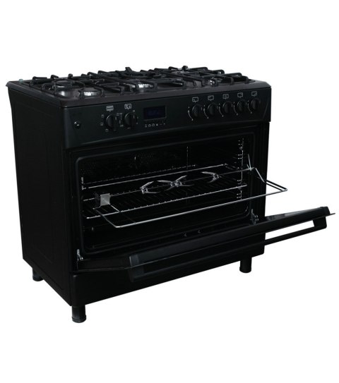 Kuchnia gazowo-elektryczna Ravanson KWGE-K90 CHEF MODERN BLACK (Płyta gazowa; Piekarnik elektryczny; 900mm) Kuchnia gazowo-elektryczna Ravanson KWGE-K90 CHEF MODERN BLACK (Płyta gazowa; Piekarnik elektryczny; 900mm)