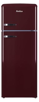 Lodówka Amica RETRO KGC15631R (550mm x 1440mm x 615 mm; 164 l; Klasa A++; kolor bordowy)