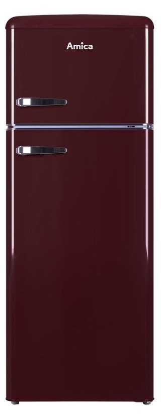 Lodówka Amica RETRO KGC15631R (550mm x 1440mm x 615 mm; 164 l; Klasa A++; kolor bordowy)