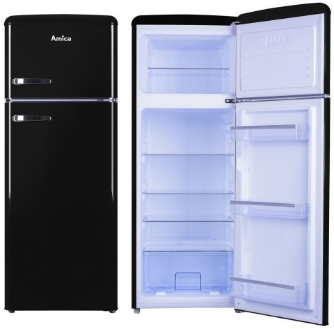 Lodówka Amica RETRO KGC15634S (550mm x 1440mm x 615 mm; 164 l; Klasa A++; kolor czarny) Lodówka Amica RETRO KGC15634S (550mm x 1440mm x 615 mm; 164 l; Klasa A++; kolor czarny)
