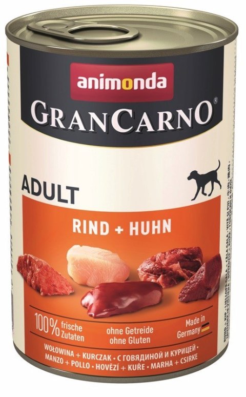 ANIMONDA Grancarno Adult wołowina i kurczak - mokra karma dla psa - 400g ANIMONDA Grancarno Adult wołowina i kurczak - mokra karma dla psa - 400g