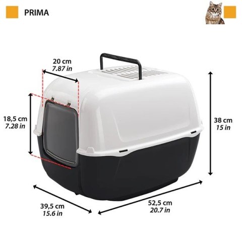 FERPLAST HOME PRIMA BLACK Kuweta - 39,5x52,5x38