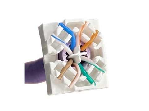 ALANTEC Moduł keystone RJ45 beznarzędziowy STP kat.6A PoE+ ALANTEC Moduł keystone RJ45 beznarzędziowy STP kat.6A PoE+