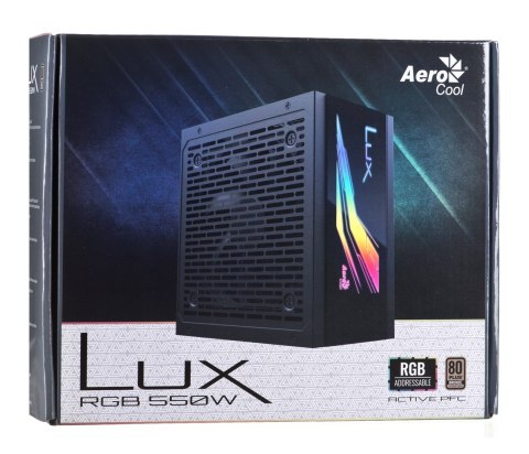 Zasilacz Aerocool LUX AEROPGSLUXRGB-550 (550 W; 120 mm) Zasilacz Aerocool LUX AEROPGSLUXRGB-550 (550 W; 120 mm)