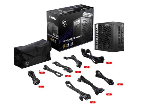 Zasilacz MSI MPG A1000G PCIE5 1000W 80+ Gold ATX 3.1 Zasilacz MSI MPG A1000G PCIE5 1000W 80+ Gold ATX 3.1