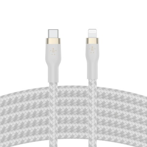 Kabel Belkin BoostCharge Pro Flex USB-C Cable with Lightning Connector 3m Silicone oplot White Kabel Belkin BoostCharge Pro Flex USB-C Cable with Lightning Connector 3m Silicone oplot White