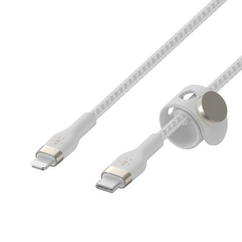 Kabel Belkin BoostCharge Pro Flex USB-C Cable with Lightning Connector 3m Silicone oplot White Kabel Belkin BoostCharge Pro Flex USB-C Cable with Lightning Connector 3m Silicone oplot White