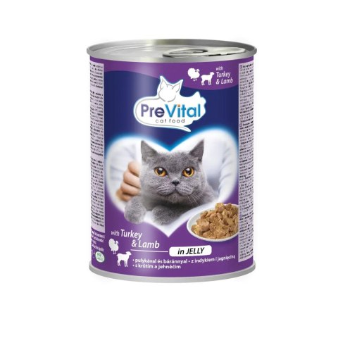 PREVITAL - Z jagnięciną i indykiem w galaretce - Pełnoporcjowa karma dla dorosłych kotów - 0.415g PREVITAL - Z jagnięciną i indykiem w galaretce - Pełnoporcjowa karma dla dorosłych kotów - 0.415g