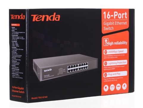 Switch Tenda TEG1016D (16x 10/100/1000Mbps) Switch Tenda TEG1016D (16x 10/100/1000Mbps)