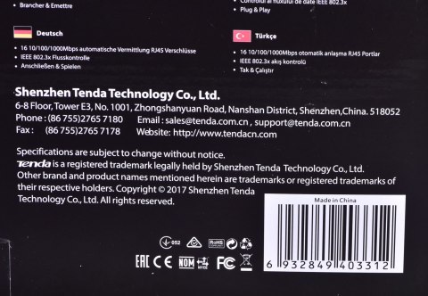 Switch Tenda TEG1016D (16x 10/100/1000Mbps) Switch Tenda TEG1016D (16x 10/100/1000Mbps)