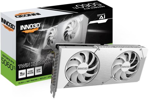 Karta graficzna INNO3 RTX 5060 Ti Twin X2 OC WHITE 16GB Karta graficzna INNO3 RTX 5060 Ti Twin X2 OC WHITE 16GB