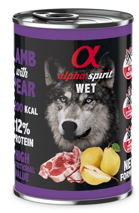 Alpha Spirit jagnię/gruszka mokra karma pies 400 g Alpha Spirit jagnię/gruszka mokra karma pies 400 g