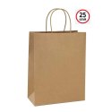 BSTech Torba Papierowa z rączką brązowa 320x110x250 25 szt 120 gsm