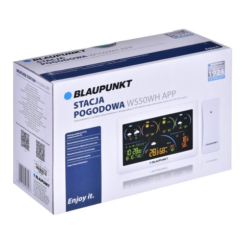 BLAUPUNKT Stacja pogodowa z 1 czujnikiem zewnętrznym WS50WH APP