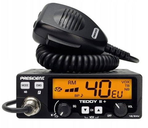 CB Radio PRESIDENT Teddy II+ 12/24V + ASC 7 kolorów AM/FM CB Radio PRESIDENT Teddy II+ 12/24V + ASC 7 kolorów AM/FM