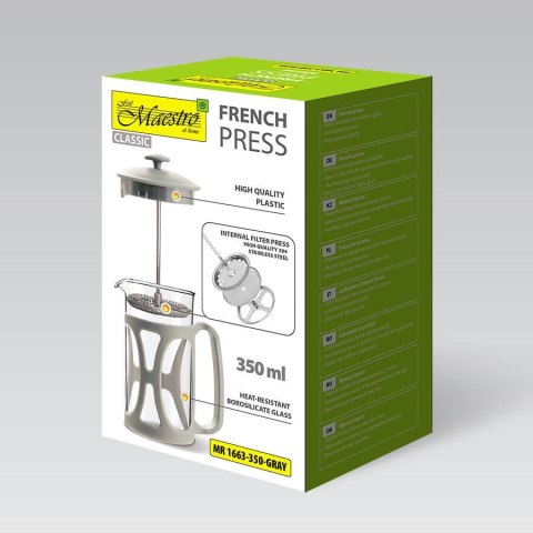 Prasa francuska MAESTRO 350ML MR-1663-350-GRAY Prasa francuska MAESTRO 350ML MR-1663-350-GRAY