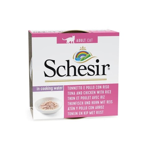 SCHESIR dla kotów Adult w Naturalnym Soku Tuńczyk z Kurczakiem i Ryżem 85g SCHESIR dla kotów Adult w Naturalnym Soku Tuńczyk z Kurczakiem i Ryżem 85g