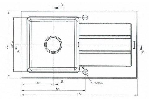 Zlewozmywak granitowy jednokomorowy z ociekaczem Maidsinks 76x44 1B 1D szary beton (Pyragranit; kolor szary) Zlewozmywak granitowy jednokomorowy z ociekaczem Maidsinks 76x44 1B 1D szary beton (Pyragranit; kolor szary)