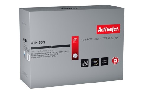 Activejet ATH-55N Toner (zamiennik HP 55A CE255A, Canon CRG-724; Supreme; 6000 stron; czarny) Activejet ATH-55N Toner (zamiennik HP 55A CE255A, Canon CRG-724; Supreme; 6000 stron; czarny)