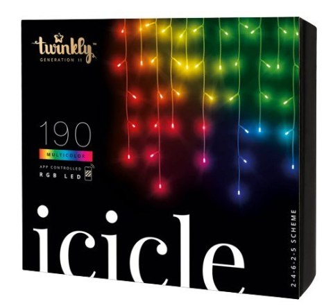 Inteligentne Sople LED Twinkly 190 RGB 5x0,7m (WYPRZEDAŻ) Inteligentne Sople LED Twinkly 190 RGB 5x0,7m (WYPRZEDAŻ)