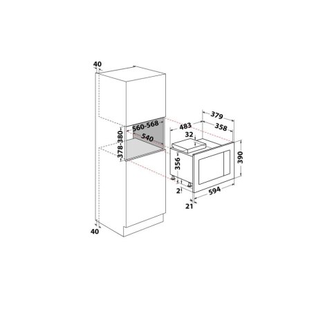 Kuchenka mikrofalowa WHIRLPOOL WMF250G