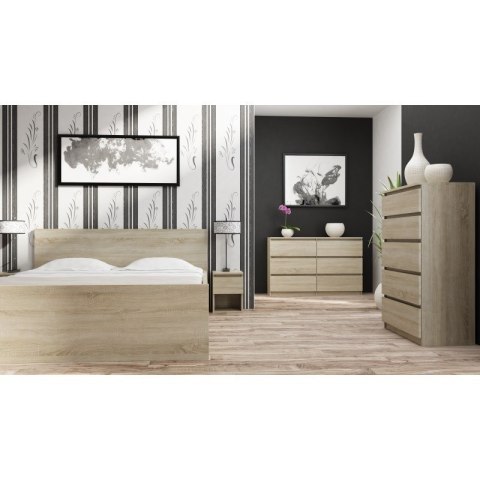 M6 MALWA KOMODA 140CM 6 SZUFLAD SONOMA M6 MALWA KOMODA 140CM 6 SZUFLAD SONOMA