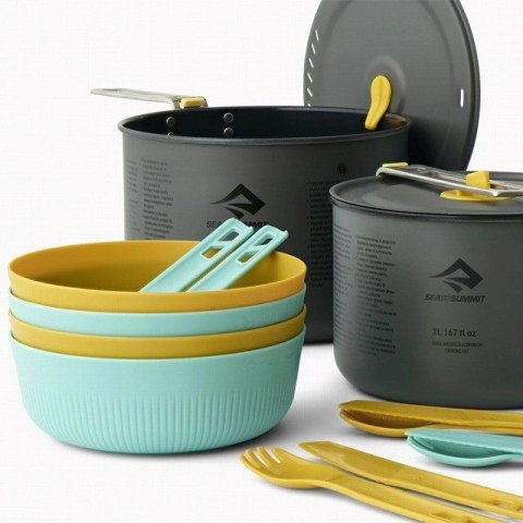 Zestaw naczyń Sea to Summit Frontier UL Two Pot Cook Set 4P 14 Piece Zestaw naczyń Sea to Summit Frontier UL Two Pot Cook Set 4P 14 Piece