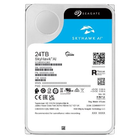 HDD Seagate Skyhawk AI 24TB SATA ST24000VE002 HDD Seagate Skyhawk AI 24TB SATA ST24000VE002