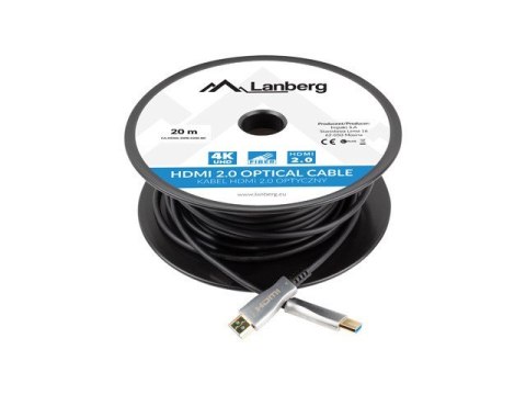 LANBERG KABEL HDMI M/M V2.0 20M OPTYCZNY AOC CA-HDMI-20FB-0200-BK LANBERG KABEL HDMI M/M V2.0 20M OPTYCZNY AOC CA-HDMI-20FB-0200-BK