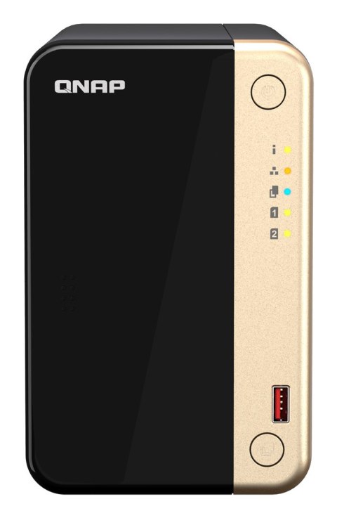 Qnap TS-264-8G, Tower, 2 x 2.5"/3.5" SATA, Intel Celeron N5105/N5095 4C/4T, 8 GB DDR4 onboard not expandable, 2 x 2.5GbE, option Qnap TS-264-8G, Tower, 2 x 2.5"/3.5" SATA, Intel Celeron N5105/N5095 4C/4T, 8 GB DDR4 onboard not expandable, 2 x 2.5GbE, option