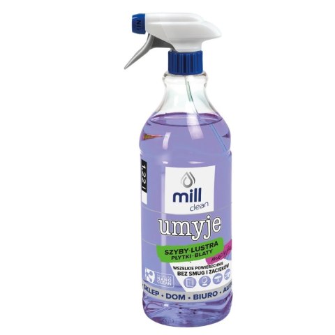 MILL CLEAN UMYJE płyn do mycia szyb, luster, glazury o zapachu Maciejki 1,22l MILL CLEAN UMYJE płyn do mycia szyb, luster, glazury o zapachu Maciejki 1,22l