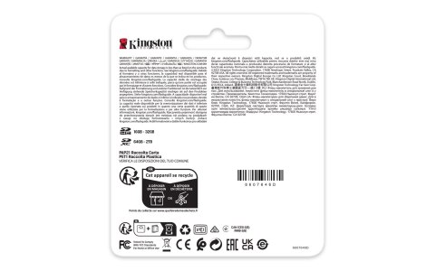 KINGSTON microSDXC Canvas 256GB React Plus UHS-II 280R/150W U3 V60 for Full HD/4K KINGSTON microSDXC Canvas 256GB React Plus UHS-II 280R/150W U3 V60 for Full HD/4K