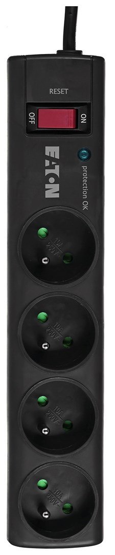 Listwa przeciwprzepięciowa EATON PS4F (4 x UTE; 10 A; kolor czarny) Listwa przeciwprzepięciowa EATON PS4F (4 x UTE; 10 A; kolor czarny)