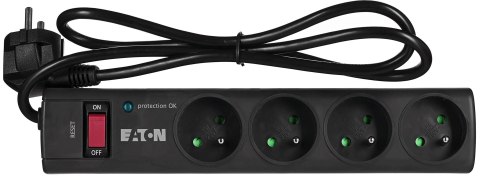 Listwa przeciwprzepięciowa EATON PS4F (4 x UTE; 10 A; kolor czarny) Listwa przeciwprzepięciowa EATON PS4F (4 x UTE; 10 A; kolor czarny)