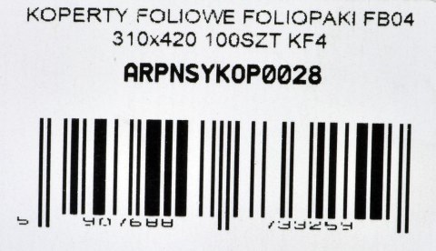 KOPERTY FOLIOWE FOLIOPAKI FB03 260X350 100SZT KF3 KOPERTY FOLIOWE FOLIOPAKI FB03 260X350 100SZT KF3