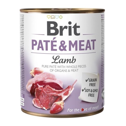 Karma BRIT PATÉ & MEAT z jagnięciną dla psa 800g Karma BRIT PATÉ & MEAT z jagnięciną dla psa 800g
