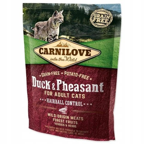 CARNILOVE CAT DUCK&PHEASANT HAIRBALL CONTROL 400G CARNILOVE CAT DUCK&PHEASANT HAIRBALL CONTROL 400G