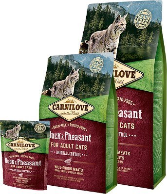 CARNILOVE CAT DUCK&PHEASANT HAIRBALL CONTROL 400G CARNILOVE CAT DUCK&PHEASANT HAIRBALL CONTROL 400G